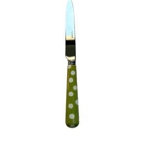 NEW Sabre Paris Green Polka Dot Breakfast Knife